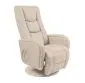 Fotel PULSAR 2 beżowy tapicerowany masujący | MIRAT.