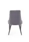 Krzesło K365 VELVET szare z metalowymi nogami do salonu | MIRAT. w stylu GLAMOUR kolekcja