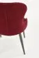 Krzesło K366 VELVET bordowe aksamitne o opływowym kształcie | MIRAT. styl GLAMOUR