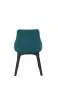 Krzesło TOLEDO 3 VELVET ciemno zielone/czarne z drewnianymi nogami | MIRAT.  kolekcja TOLEDO