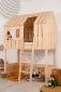 Łóżko piętrowe PAT A 90x200 sosna jednoosobowe na antresoli | MIRAT.