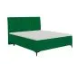 Łóżko kontynentalne DERDA 160 zielone velvet z materacem do sypialni | MIRAT. w stylu GLAMOUR kolekcja