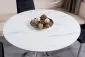 Stół okrągły AGIS marmur/srebrny I sklep meblowy MIRAT. styl GLAMOUR