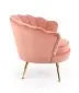 Fotel AMORINITO jasny różowy w kształcie muszli | MIRAT. w stylu GLAMOUR, PASTELE kolekcja