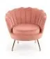 Fotel AMORINITO jasny różowy w kształcie muszli | MIRAT. w stylu GLAMOUR, PASTELE kolekcja