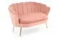 Sofa AMORINITO XL jasno różowa w kształcie muszelki | MIRAT. styl GLAMOUR, PASTELE