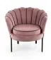 Fotel ANGELO różowy na czarnych nogach do salonu | MIRAT. styl GLAMOUR, LOFT
