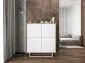 Komoda NILA 4D 113 dąb wotan/biała mat czterodrzwiowa | MIRAT. styl LOFT kolekcja NILA