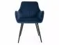 Krzesło tapicerowane APPLE VELVET granatowe na metalowych nogach I sklep meblowy MIRAT. styl GLAMOUR