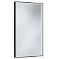 Lustro łazienkowe LED FRAME 50x80 cm w czarnej ramie z regulacją światła | MIRAT