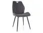 Krzesło tapicerowane ARCO BREGO ciemnoszare pikowane I sklep meblowy MIRAT.