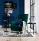 Fotel uszak AROS VELVET zielony pikowany | MIRAT. w stylu GLAMOUR kolekcja