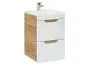 Szafka pod umywalkę ARUBA 40 cm biała/dąb z szufladami | MIRAT. w stylu  kolekcja ARUBA