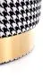 Pufa ARUNA czarna/biała/złota w stylu glamour | MIRAT. styl GLAMOUR