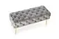Ławka ATHENA VELVET szara na złotych nogach | MIRAT. styl GLAMOUR
