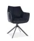 Krzesło tapicerowane AZALIA VELVET czarne welurowe do jadalni | MIRAT. w stylu GLAMOUR, LOFT kolekcja