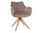 Krzesło tapicerowane AZALIA D VELVET ciemnobeżowe I sklep meblowy MIRAT. styl LOFT, SKANDYNAWSKI