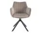 Krzesło tapicerowane AZALIA VELVET ciemnobeżowe obrotowe I sklep meblowy MIRAT. styl GLAMOUR, LOFT