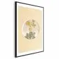 Plakat Kwiat w kole 29,7x42 cm z ramą czarną z marginesem | MIRAT.