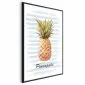 Plakat Ananas i paski 60x90cm z ramą czarną bez marginesu | MIRAT.  kolekcja b-B-0348-ao-a