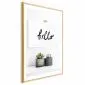 Plakat Skandynawski dom 60x90 cm z ramą złotą z marginesem | MIRAT.