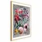 Plakat Rustykalne kwiaty 60x90 cm z ramą złotą z marginesem | MIRAT.