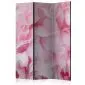 Parawan dwustronny Kwiaty 135x172 cm 3-częściowy różowy | MIRAT.