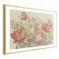 Plakat Bukiet 42x29,7 cm z ramą złotą z marginesem | MIRAT.