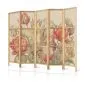 Parawan japoński Kwiaty 225x172 cm 3-częściowy beżowy | MIRAT.