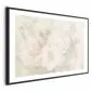 Plakat Piwonie we mgle 42x29,7 cm z ramą czarną z marginesem | MIRAT.