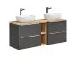 Nablatowa szafka pod umywalkę CAPRI 820 + CAPRI 820 + CAPRI 810 czarna mat | MIRAT. w stylu  kolekcja CAPRI