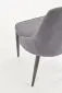 Krzesło K365 VELVET szare z metalowymi nogami do salonu | MIRAT. w stylu GLAMOUR kolekcja