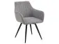 Szare krzesło jadalniane BALLO Brego obrotowe z podłokietnikami | MIRAT styl LOFT