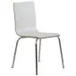 Krzesło ze sklejki laminowanej WERDI B białe/stal nierdzewna kuchenne I sklep meblowy MIRAT.