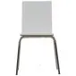 Krzesło ze sklejki laminowanej WERDI B białe/stal nierdzewna kuchenne I sklep meblowy MIRAT.