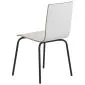 Krzesło ze sklejki laminowanej WERDI B białe/czarne do kawiarni I sklep meblowy MIRAT.