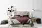 Łóżko kontynentalne FEZ 140 jasno szare velvet do sypialni w stylu loft | MIRAT. w stylu GLAMOUR kolekcja