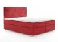 Łóżko kontynentalne FEZ 140 bordowe velvet z pojemnikiem i materacem | MIRAT. w stylu GLAMOUR kolekcja