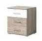 Szafka nocna BETA 3S san remo/biała do sypialni I sklep meblowy MIRAT. styl SKANDYNAWSKI