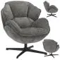 Fotel do salonu BETTY szary obracany 360 stopni | MIRAT