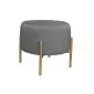 Pufa WILFRED MG VELVET ciemnoszara/złota miękka | MIRAT. styl GLAMOUR