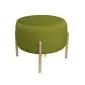 Pufa WILFRED MG VELVET oliwkowa /złota aksamitna | MIRAT. styl GLAMOUR