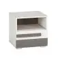 Szafka nocna BIANKA sosna śnieżna/szara z półką do sypialni I sklep meblowy MIRAT. kolekcja BIANKA