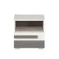 Szafka nocna BIANKA sosna śnieżna/szara z półką do sypialni I sklep meblowy MIRAT. kolekcja BIANKA