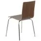 Krzesło ze sklejki laminowanej WERDI B ciemny orzech/stal nierdzewna z atestem badań wytrzymałościowych I sklep meblowy MIRAT.