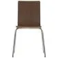 Krzesło ze sklejki laminowanej WERDI B ciemny orzech/stal nierdzewna z atestem badań wytrzymałościowych I sklep meblowy MIRAT.