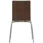 Krzesło ze sklejki laminowanej WERDI B ciemny orzech/stal nierdzewna z atestem badań wytrzymałościowych I sklep meblowy MIRAT.