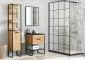 Szafka pod umywalkę BROOKLIN 60 cm dąb craft złoty stojąca | MIRAT. w stylu LOFT kolekcja BROOKLIN