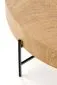 Stolik kawowy BROOKLYN 80x80 dąb/czarna do salonu w stylu industrialnym | MIRAT. styl LOFT