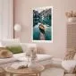 Plakat Łodzie w Dolomitach 60x90 cm bez ramy z marginesem | MIRAT.